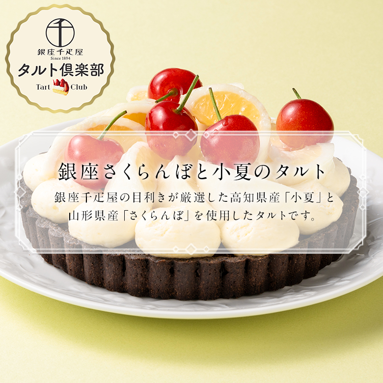 銀座さくらんぼと小夏のタルト