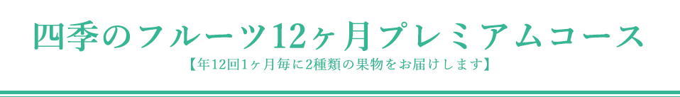 四季のフルーツ12ヶ月プレミアムコース